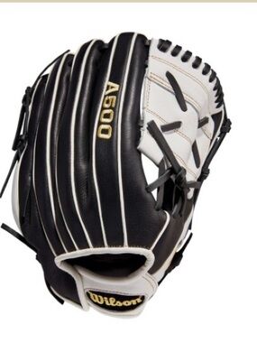 Wilson A500 Black, White & Gold Kids Softball fast pitch 12in LEFTY